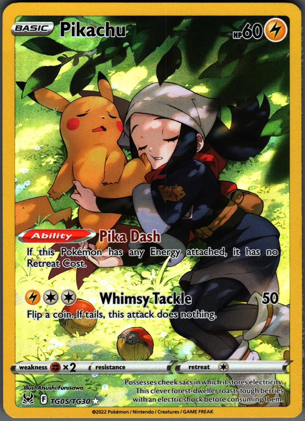 Pikachu TG05/TG30 Holo Lost Origin Trainer Gallery Pokemon NM