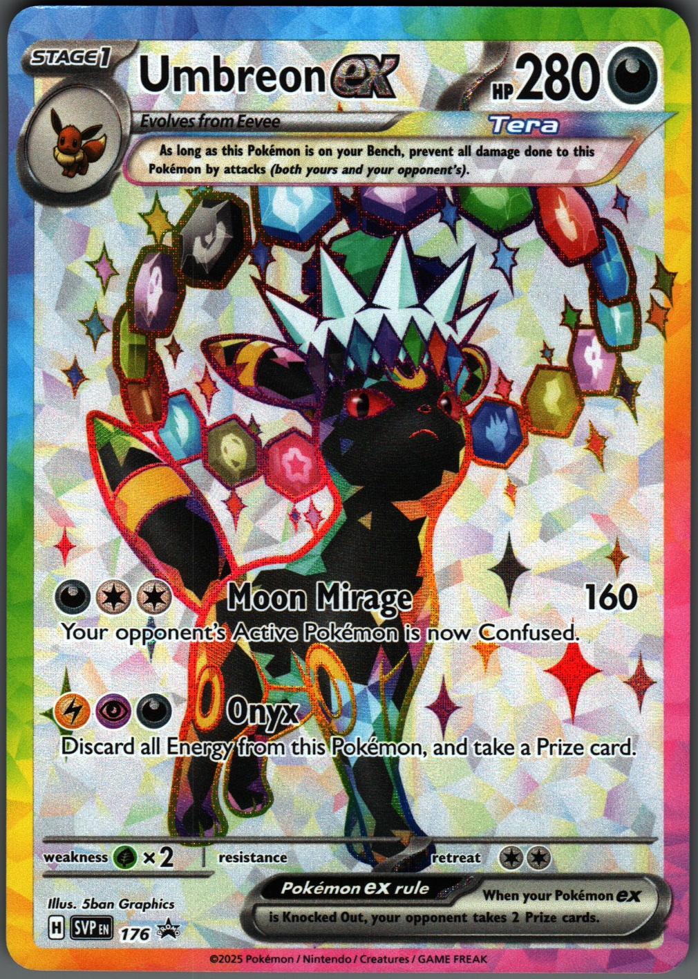 Umbreon ex SVP 176 Holo Promo Scarlet & Violet Promo Pokemon Near Mint