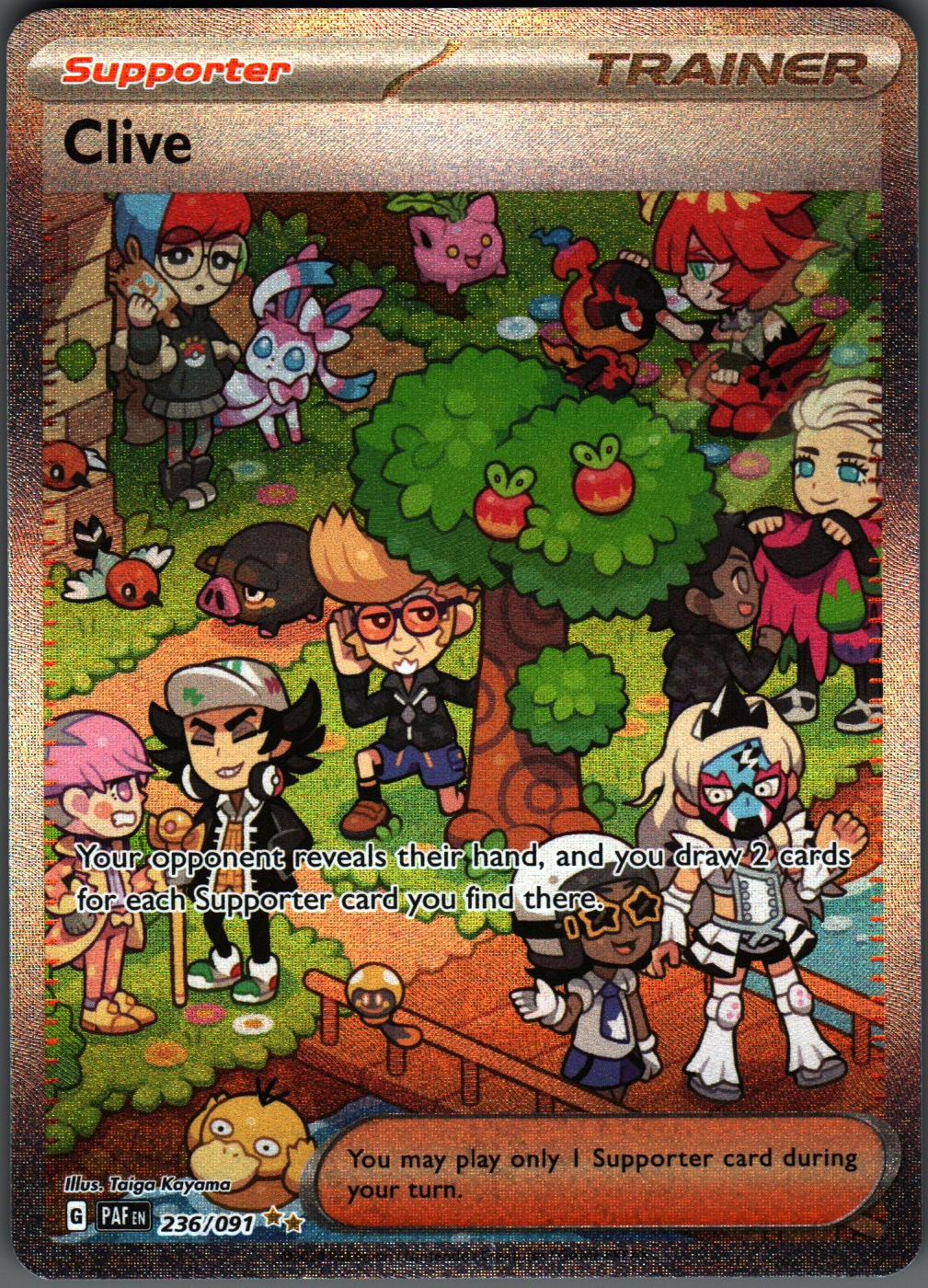 Clive 236/091 Special Illustration Rare Paldean Fates Pokemon Holo Near Mint