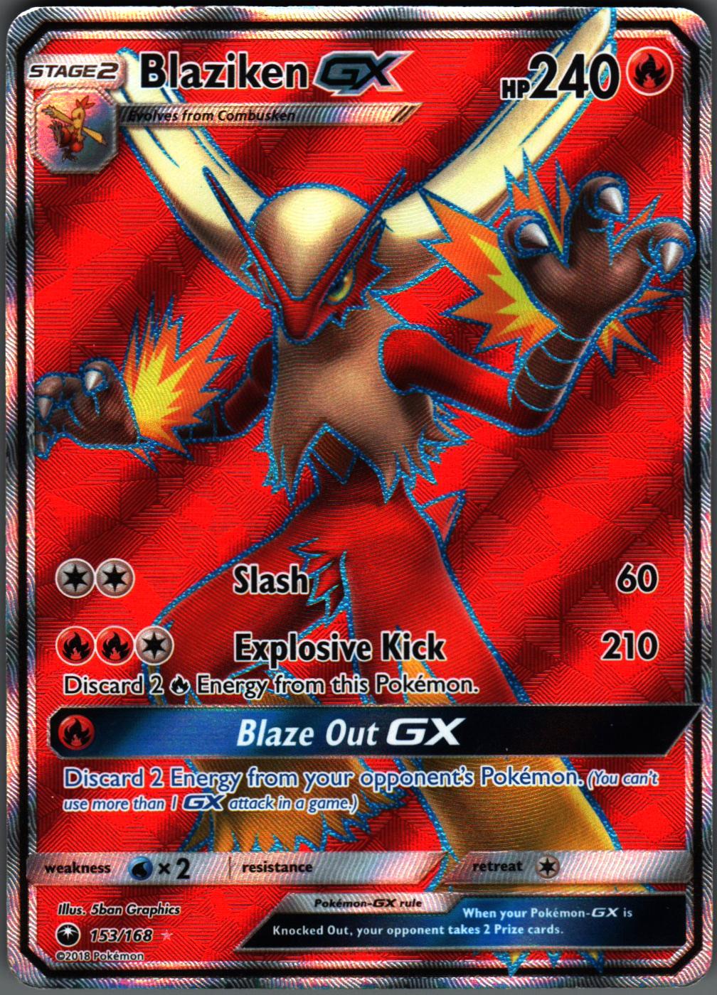 Blaziken GX 153/168 Ultra Rare Celestial Storm Pokemon Holo Lightly Played