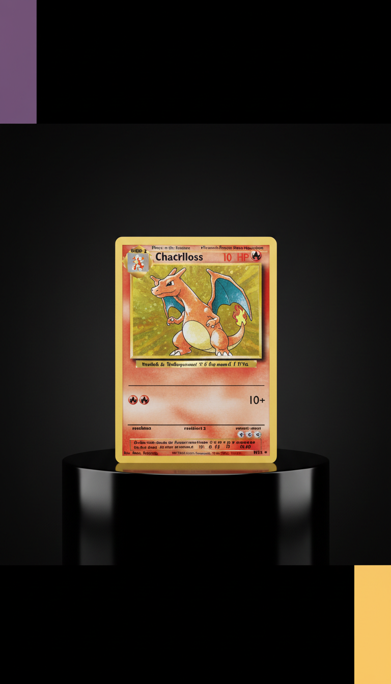 Shadowless Charizard Holo Card
