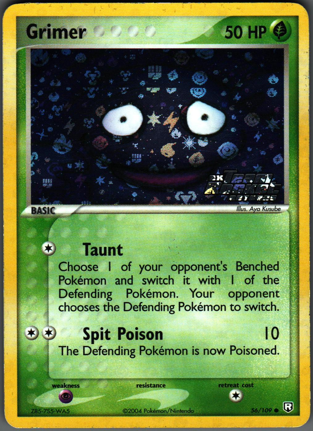 Grimer 56/109 Common Team Rocket Returns Pokemon Reverse Holo Near Mint